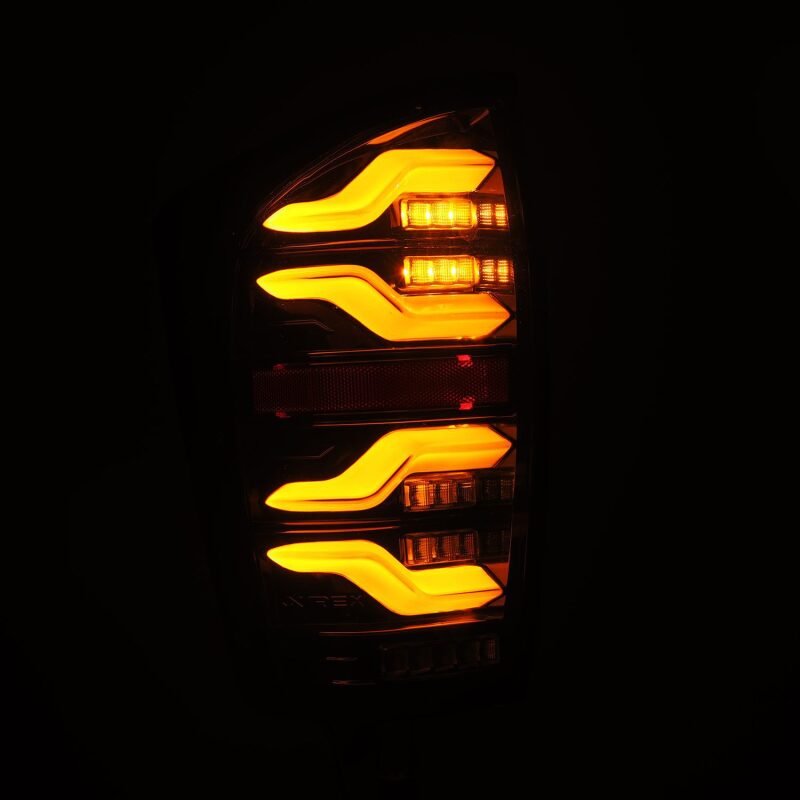 AlphaRex 16 - 21 Toyota Tacoma LUXX LED Taillights Alpha Blk w/Activ Light/Seq Signal - My Store