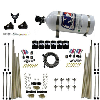 compare product Nitrous Express 8 Cyl Triple-D Dry Direct Port 3 Stage Dry 6 Solenoids Nitrous Kit w/10lb Bottle