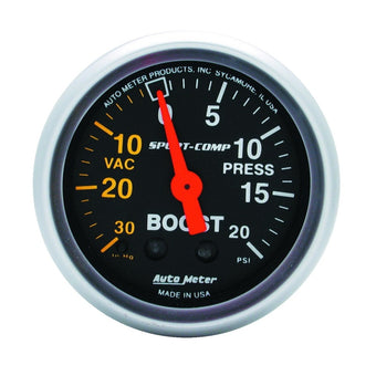 compare product Autometer Sport-Comp 52mm 20 PSI Mechanical Boost Gauge
