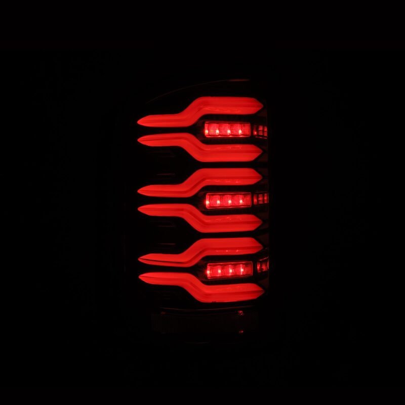 AlphaRex 14 - 18 GMC Sierra 1500/2500HD/3500HD LUXX - Series LED Tail Lights Alpha - Blk Actv Lgt Seq. Sig - My Store