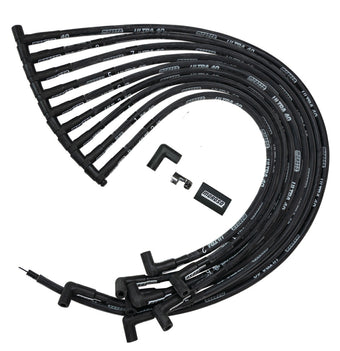 compare product Moroso Chevrolet Big Block (w/Jesel) Ignition Wire Set - Ultra 40 - Sleeved - 90 Degree - Black