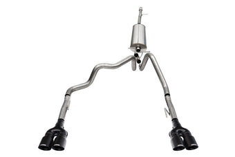 compare product Corsa 19-23 GMC Sierra 1500 Cat-Back Dual Rear Exit with Twin 4in Black Powder Coat Pro-Series Tips