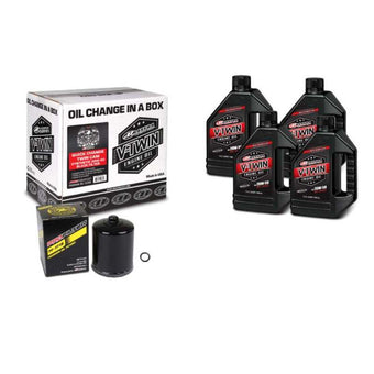 compare product Maxima V-Twin Quick Change Kit Synthetic w/Black Filter Twin Cam
