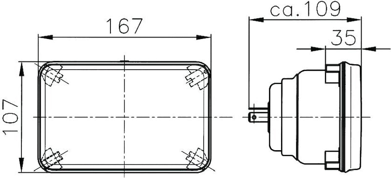 Hella Module 164 x 103mm H4 12V ECE Universal Lamp - My Store