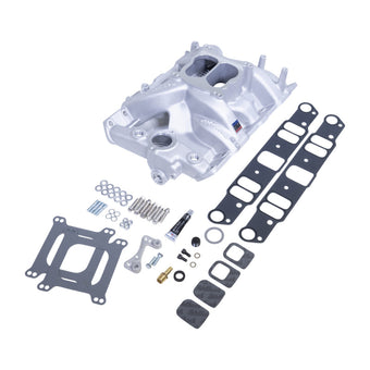 compare product Edelbrock Pontiac Perf RPM Manifold & Install Kit