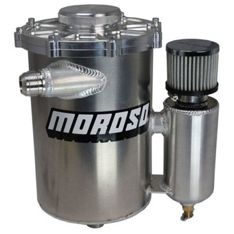 compare product Moroso 13in Tall 7in Dia 5qt Dry Sump Tank w/Breather Tank