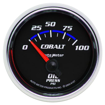 compare product Autometer Cobalt 52mm 100 PSI Short Sweep Electric Oil Pressure Gauge