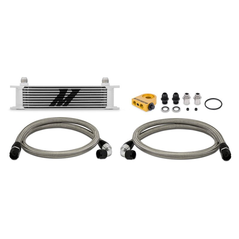 Mishimoto Universal Thermostatic 10 Row Oil Cooler Kit - Silver - My Store