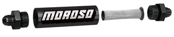 compare product Moroso In-Line Fuel Filter - 5-1/8in - 3/8in NPT - 40 Micron SS Filter - Aluminum