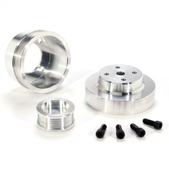 compare product BBK 86-93 Mustang 5.0 Underdrive Pulley Kit - Lightweight CNC Billet Aluminum (3pc)