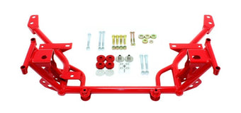 compare product BMR 05-14 S197 Mustang K-Member w/ STD. Motor Mounts and STD. Rack Mounts - Red