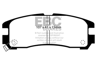 compare product EBC 95-99 Chrysler Sebring Coupe 2.0 Ultimax2 Rear Brake Pads