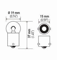 Hella Bulb 5007 12V 5W Ba15S B6 (2) - My Store