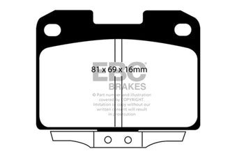 compare product EBC 94-96 Dodge Stealth 3.0 4WD Redstuff Rear Brake Pads