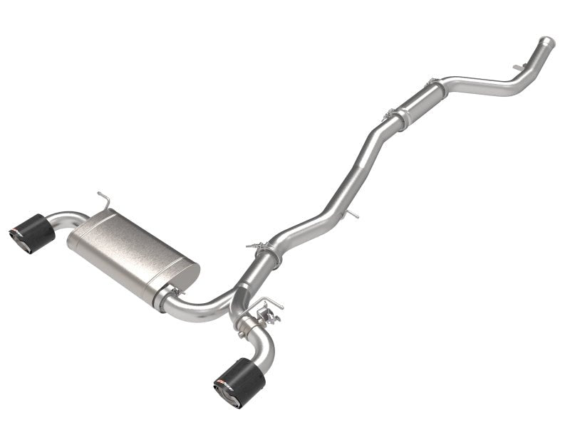aFe POWER Takeda 2021 Toyota Supra 2.0L (t) 2.5in - 3in 304 SS CB Exhaust w/ Carbon Tips - My Store