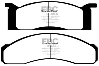 compare product EBC 70 Ford Fairlane 4.1 Ultimax2 Front Brake Pads