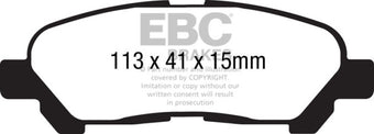 compare product EBC 09-13 Toyota Highlander 2.7 2WD/4WD Yellowstuff Rear Brake Pads