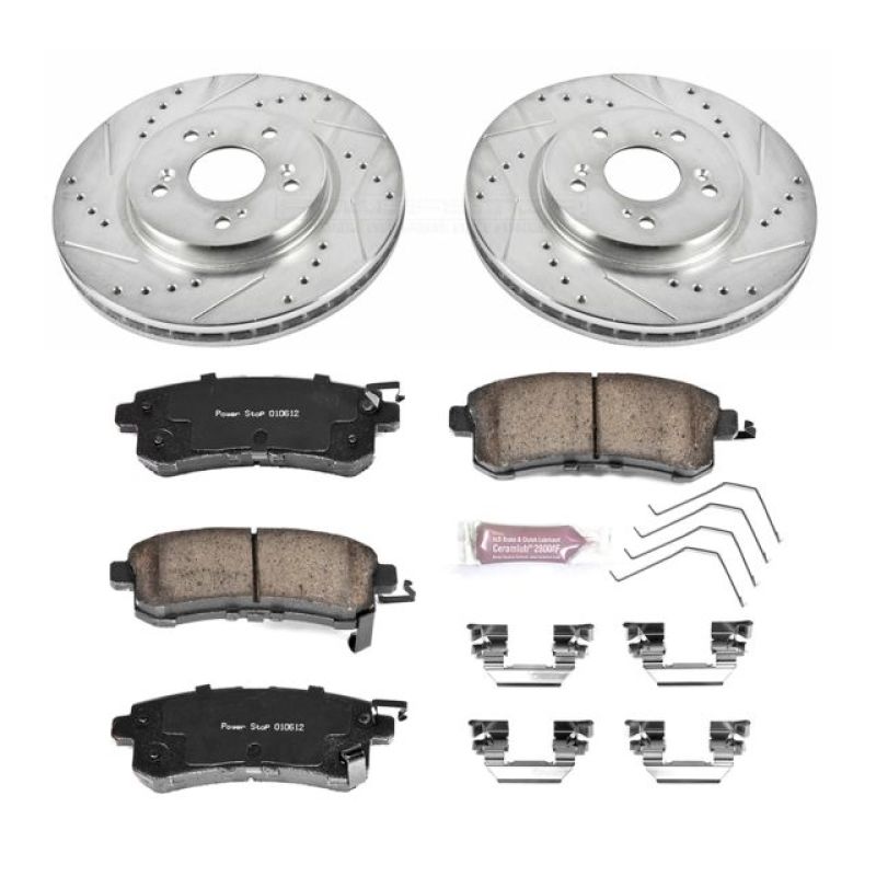 Power Stop 12 - 15 Honda Crosstour Front Z23 Evolution Sport Brake Kit - My Store