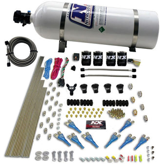 compare product Nitrous Express Pro-Shk/Gas 4 Solenoids Nitrous Kit (200-600HP) w/15lb Bottle