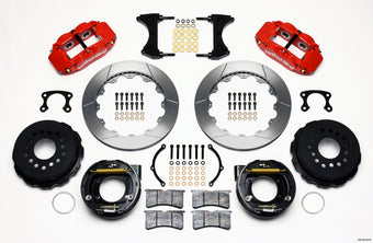 compare product Wilwood Narrow Superlite 4R Rear P-Brk Kit 12.88in Red Big Ford New Style 2.36in Offset