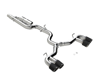 compare product MBRP 2022 Volkswagen Golf R MK8 3in Cat-Back Quad Rear w/ Carbon Fiber Tips Valve Delete Exhaust
