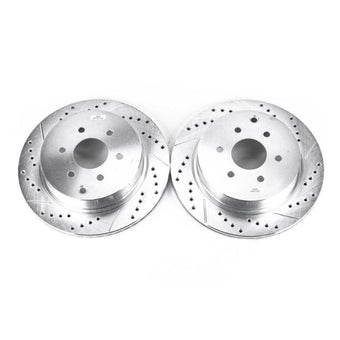 compare product Power Stop 05-12 Nissan Pathfinder Rear Evolution Drilled & Slotted Rotors - Pair