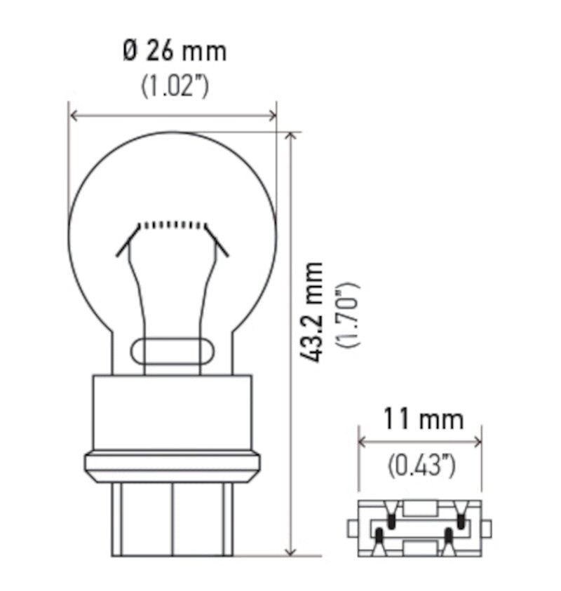 Hella Bulb 3157 12V 27/7W W2.5x16q S8 - My Store