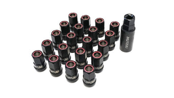 compare product Wheel Mate Muteki HR38 Open End Lug Nuts 12x1.25 Titanium Chrome / Red Ring