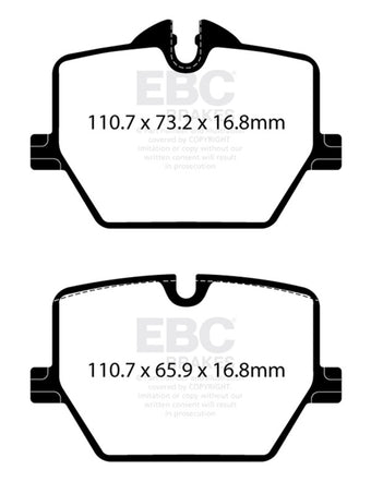 compare product EBC 2019+ BMW Z4 G29 2.0T Ultimax Rear Brake Pads