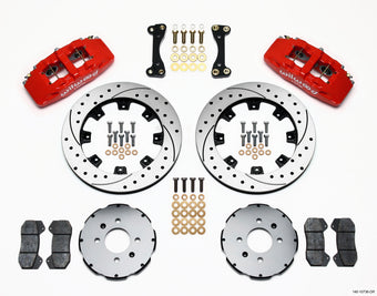 compare product Wilwood Dynapro 6 Front Hat Kit 12.19in Drilled Red 90-99 Civic w/240 mm Disc