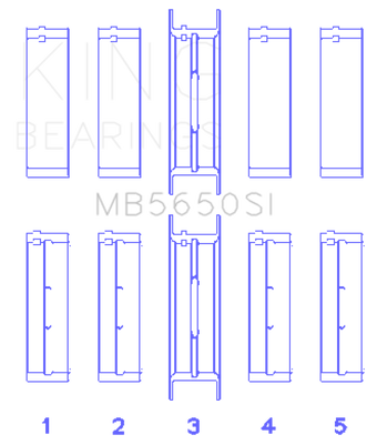 compare product King Engine Bearings Ford 370/429/460 16B OHV Main Bearing Set - Set Of 10