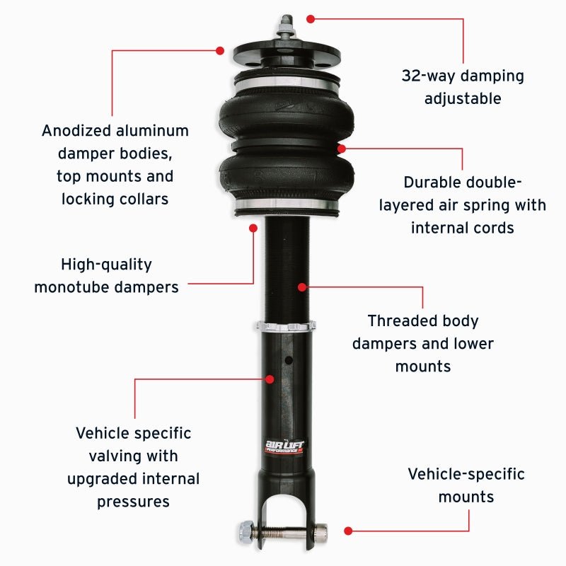 Air Lift 15 - 20 Acura TLX / 13 - 17 Honda Accord Rear Performance Air Suspension Kit - My Store