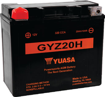 compare product Yuasa GYZ20H High Performance Maintenance Free AGM 12-Volt Battery