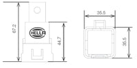 Hella Relay 12V 20/40A Spdt Res Wthr Bkt - My Store