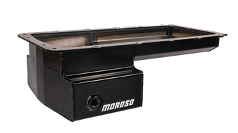 compare product Moroso Ford 5.0 Coyote (w/Front Sump) Road Race Baffled Wet Sump 7qt 6.25in Steel Oil Pan
