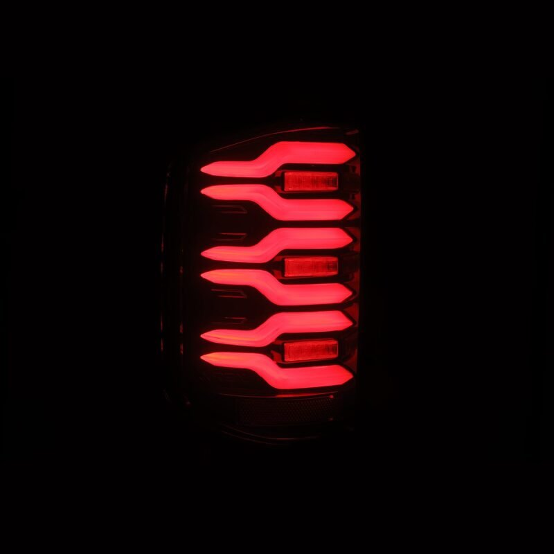 AlphaRex 14 - 18 Chevy Silverado 1500 Luxx - Series LED Tail Lights Black/Red w/Activ Light/Seq Signal - My Store