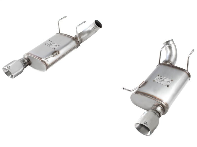 aFe MACHForce XP Exhaust 11 - 14 Ford Mustang GT V8 - 5.0L 3in. SS Axle - Back w/Polished Tips - My Store