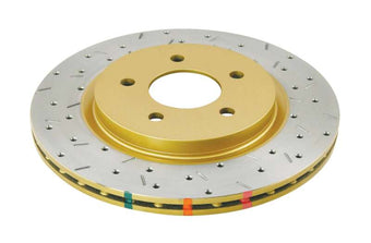 compare product DBA 05-13 Ford Mustang GT/V6 Rear Drilled & Slotted 4000 Series Rotor w/ Gold Hat