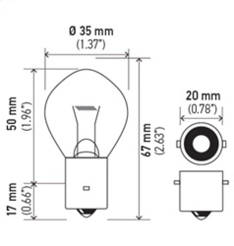 Hella Bulb 635 12V 35W Ba20S B11 F2 (MOQ 10) - My Store