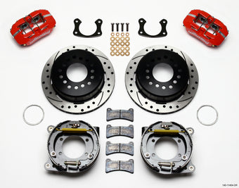 compare product Wilwood Dynapro Low-Profile 11.00in P-Brake Kit Drill-Red New Big Ford 2.50in Off Front Mount