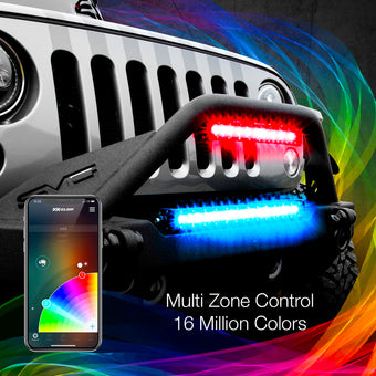 compare product XK Glow RGBW Light Bar High Power Offroad Work/Hunting Light w/ Bluetooth Controller 14In