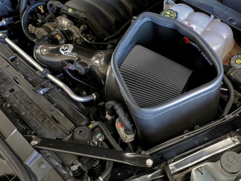 aFe 19 - 21 GM Trucks 5.3L/6.2L Track Series Carbon Fiber Cold Air Intake System W/ Pro Dry S Filters - My Store