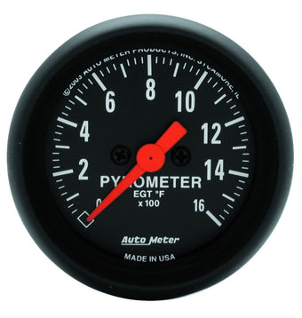 compare product Autometer Z-Series 52mm 0-1600 Def F Full Sweep Electronic Pyrometer Gauge