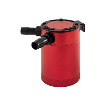 compare product Mishimoto Compact Baffled Oil Catch Can - 2-Port - Red