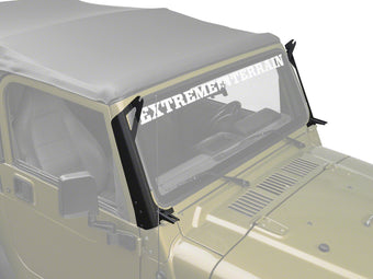 compare product Raxiom 97-06 Jeep Wrangler TJ 50-In LED Light Bar Windshield Mount w/ Auxiliary Bracket