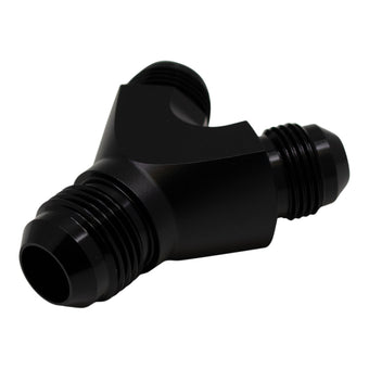 compare product DeatschWerks 8AN Male Flare to 8AN Male Flare to 10AN Male Flare Y Fitting - Anodized Matte Black