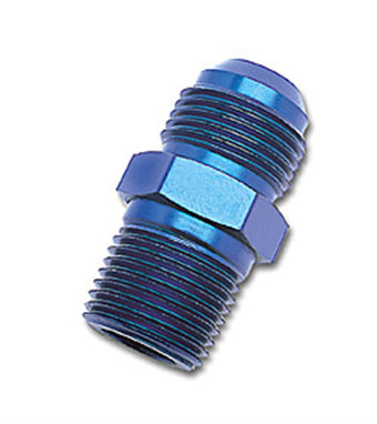 compare product Russell Performance -6 AN to 3/8in NPT Straight Flare to Pipe (Blue)