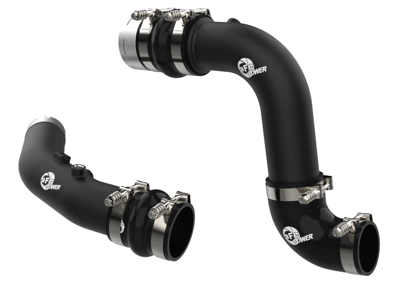 aFe 23 - 24 Ford F250/F350 Super Duty V8 - 6.7L BladeRunner 3 In. Aluminum Hot and Cold Charge Pipe - BLK - My Store