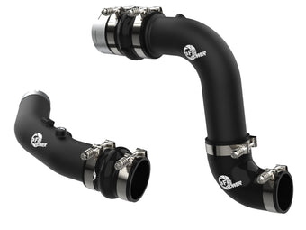 compare product aFe 23-24 Ford F250/F350 Super Duty V8-6.7L BladeRunner 3 In. Aluminum Hot and Cold Charge Pipe- BLK