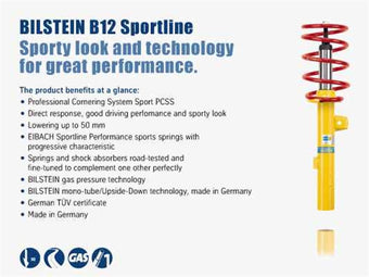compare product Bilstein B12 2004 Audi A4 Avant Front and Rear Suspension Kit